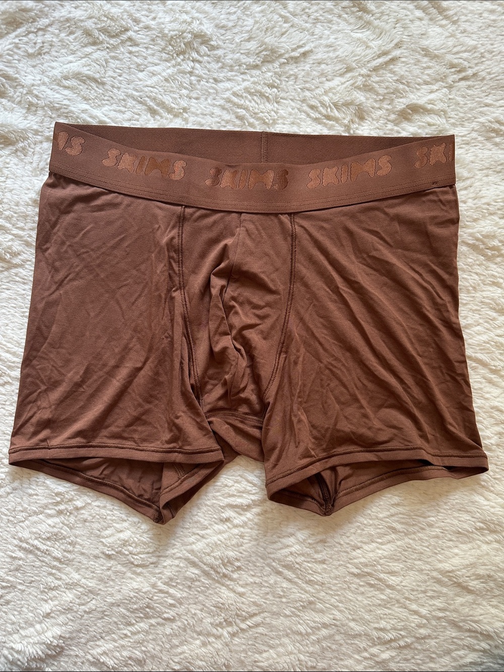 SKIMS Men's Boxer Briefs in Brown
